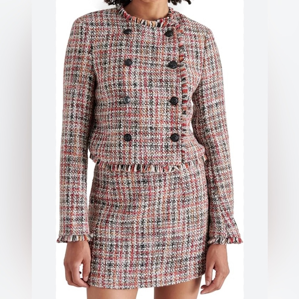 Steve‎ Madden Antoinette jacket and Mattea tweed skirt set